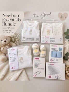 NEW Newborn Essentials Bundle – Prénatal + My First Chicco | 0–1M / 50 cm